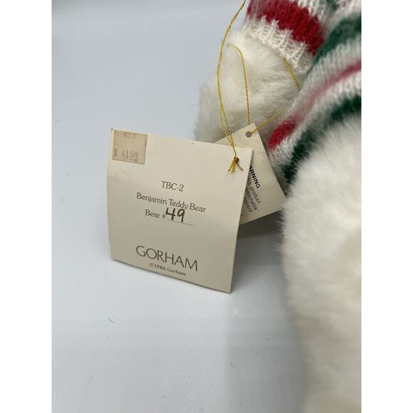 Vintage 1986 The Gorham Bear Collection My Name Is Benjamin Teddy Bear 15” - Picture 10 of 12
